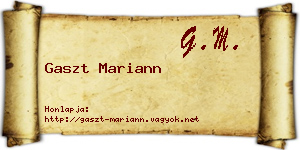 Gaszt Mariann névjegykártya